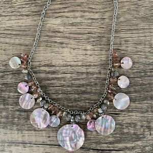 Lia Sophia Vintage Pink Tone of Abalone Necklace